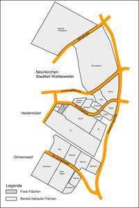 Planzeichnung Gewerbegebiet Heidenhübel-ochsenwald